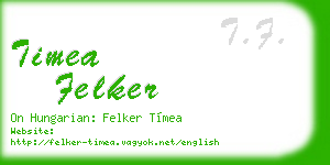 timea felker business card