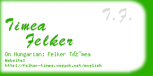 timea felker business card